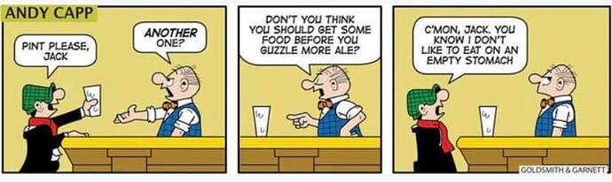 Andy Capp Empty stomach